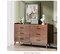 Drawer Dresser Quick Install: Mid-Century Rustic Chest of Drawers with Anti-Tipping Device, Bedroom, Brown, 6 Wooden Drawers Storage Dresser with Set of 4 Foldable Drawer Dividers
